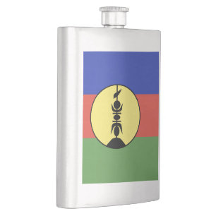 New Caledonia flag Hip Flask