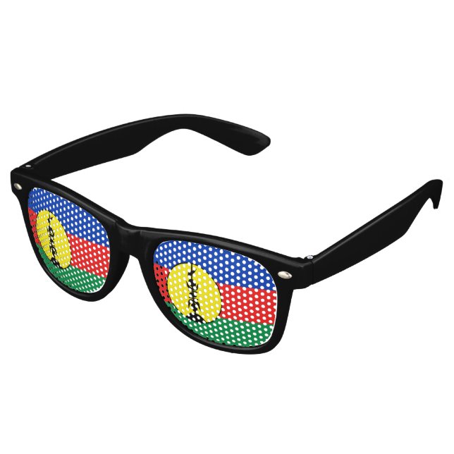 New Caledonia Flag Retro Sunglasses (Angled)