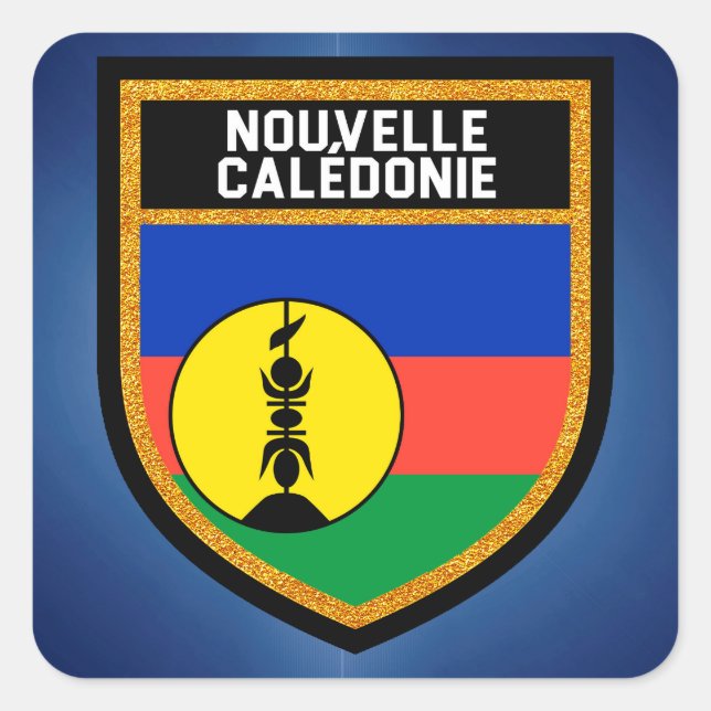 New Caledonia Flag Square Sticker (Front)