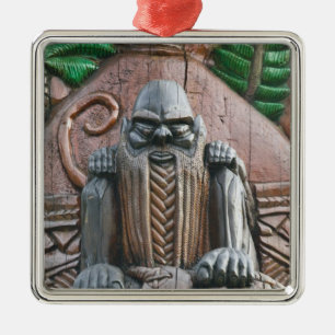 New Caledonia, Grande Terre Island, Noumea. 3 Metal Tree Decoration