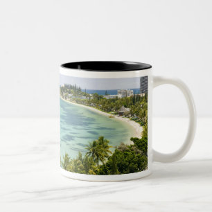 New Caledonia, Grande Terre Island, Noumea. Anse 2 Two-Tone Coffee Mug