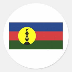 New Caledonia Kanaky Local Flag Classic Round Sticker