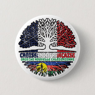 New Caledonia New Caledonian French France Tree 6 Cm Round Badge