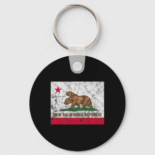 New California Republic Ncr State Distressed Flag  Key Ring