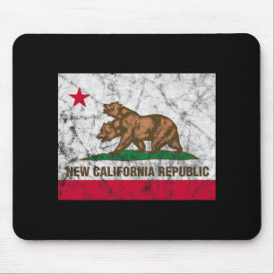 New California Republic Ncr State Distressed Flag  Mouse Mat