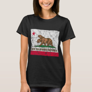 New California Republic Ncr State Distressed Flag  T-Shirt