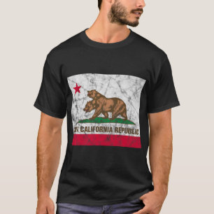 New California Republic Ncr State Distressed Flag  T-Shirt