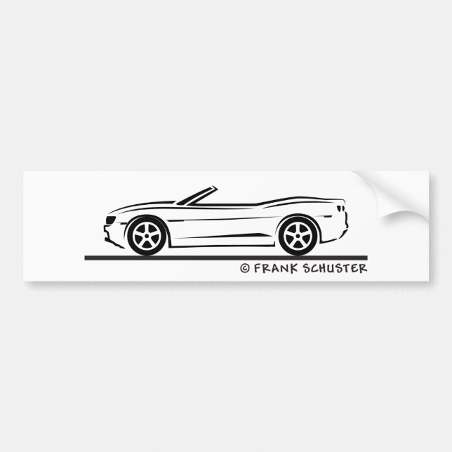 New Camaro Convertible Bumper Sticker (Front)