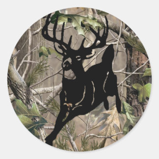 New Camo Buck Sticker