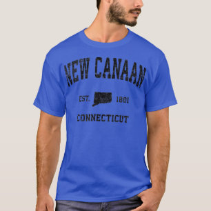 New Canaan Connecticut CT Vintage Sports Design Bl T-Shirt