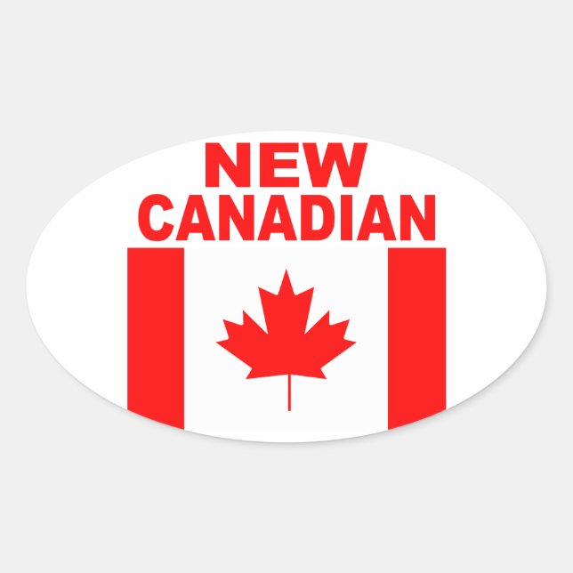 NEW CANADIAN OVAL STICKER (Front)