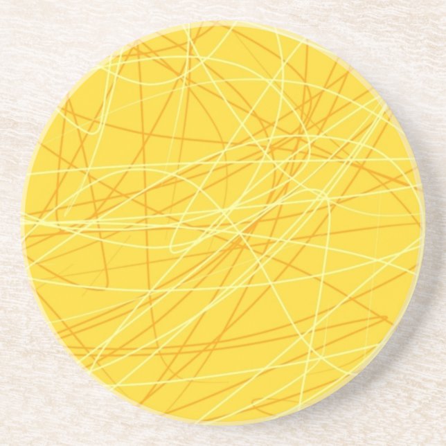 New canary yellow pattern trend 2014 accessories coaster (Front)