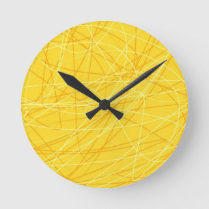 New canary yellow pattern trend 2014 accessories round clock