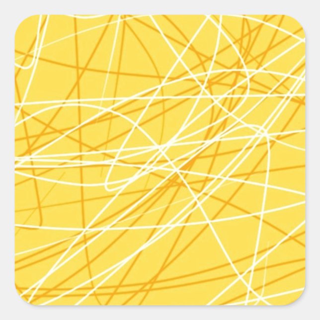 New canary yellow pattern trend 2014 accessories square sticker (Front)