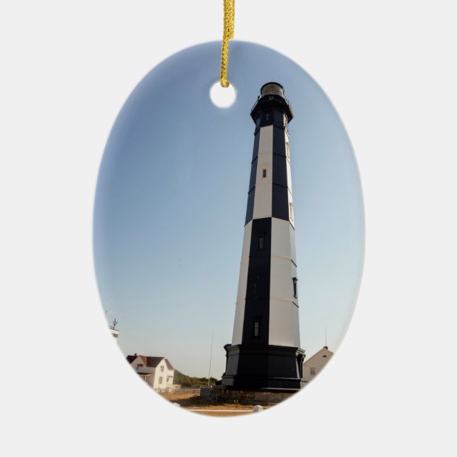 New Cape Henry Lighthouse Ceramic Tree Decoration (Front)