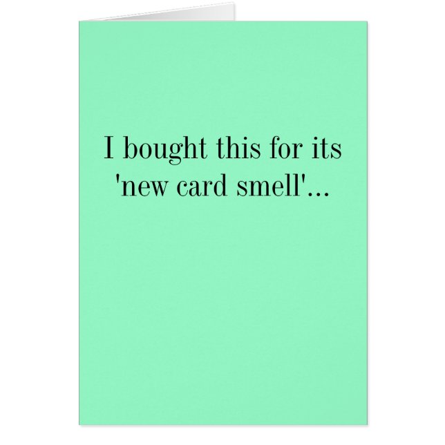 'New Card Smell' (Front)