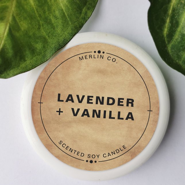 New Cardboard Homemade Soy Candle Chic Jar Lid Classic Round Sticker (Creator Uploaded)