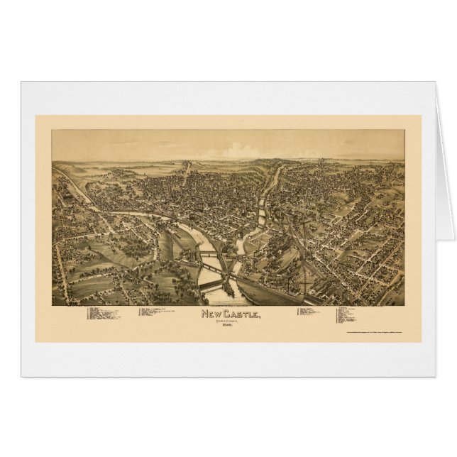 New Castle, PA Panoramic Map - 1896 (Front Horizontal)