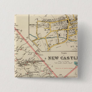 New Castle town 15 Cm Square Badge