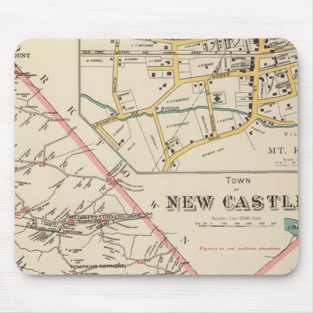 New Castle town Mouse Mat (Front)