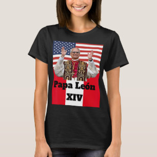 New Catholic Pe Leo Xiv Papa León Peru U.s.a. Conn T-Shirt