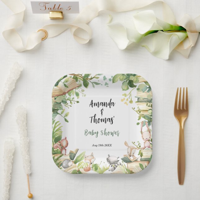 New Chapter Animals Baby Shower  Paper Plate (Wedding)