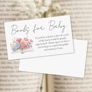 New Chapter Baby Shower Books For Baby Enclosure Card