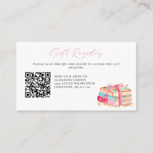 New Chapter Baby Shower Gift Registry QR Book Enclosure Card