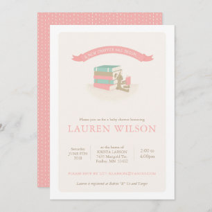 New Chapter Baby Shower Invitation - pink