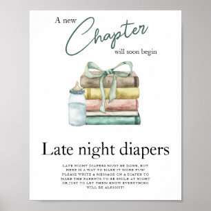 New Chapter Baby shower - Late night diapers game  Poster