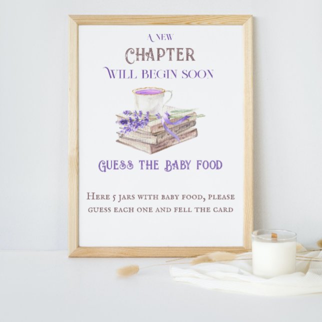 New Chapter Begin Book Guess Baby Shower Game Poster (Creator Uploaded)