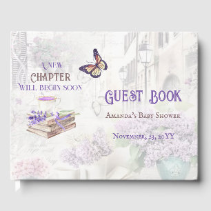 New Chapter Begin Brunch Guest Book Baby Shower