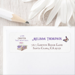 New Chapter Begin Soon Lavender Books Baby Shower