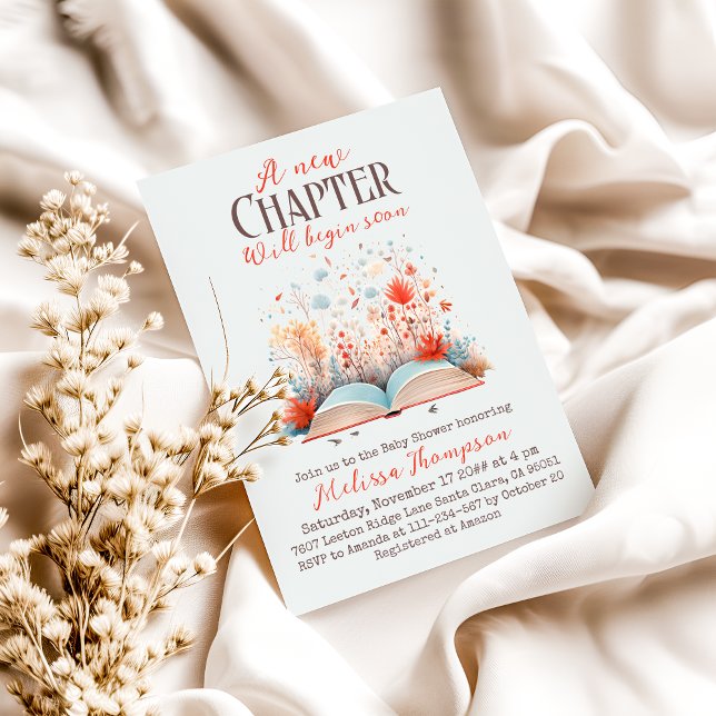 New Chapter Begin Soon Storybook Baby Shower Invitation (Creator Uploaded)