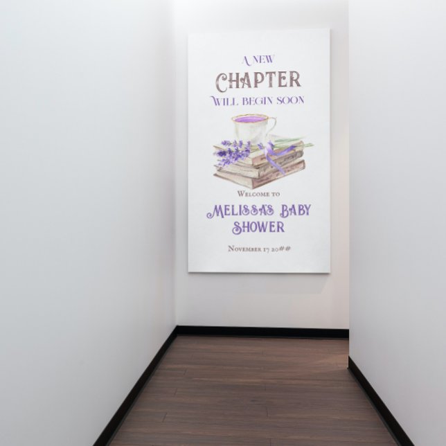 New Chapter Begin Storybook Book Theme Baby Shower Banner (Creator Uploaded)