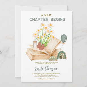 New Chapter Begins Baby shower Invitation