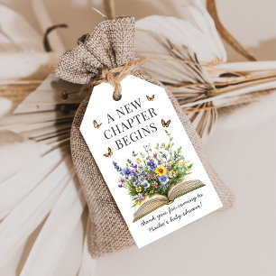 New Chapter Begins Book Baby Shower Gift Tags