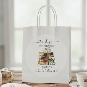 New Chapter Begins Book Bridal Shower Classic Round Sticker