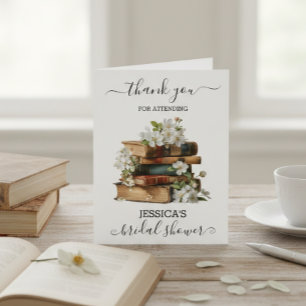 New Chapter Begins Book Bridal Shower  Thank You Card