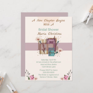 New Chapter Begins Bridal Shower Invitation