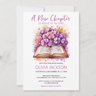 New Chapter Begins Bridal Shower Invitation