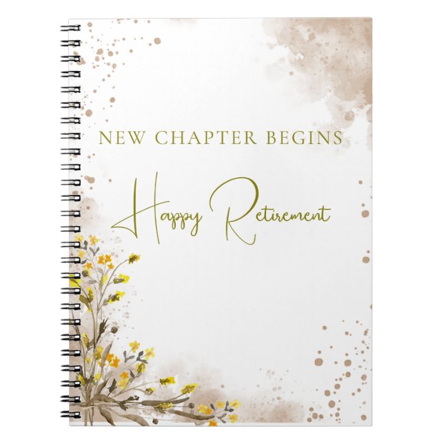 New Chapter Begins Elegant Retirement Gift Notebook (Front)