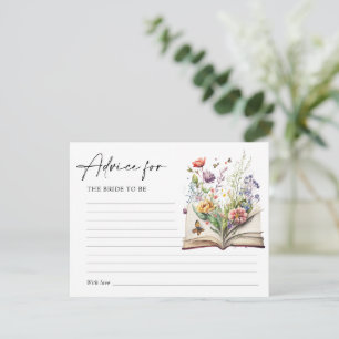 New Chapter Begins Floral Book Advice Card