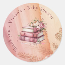 New Chapter Begins Floral Books Baby Shower