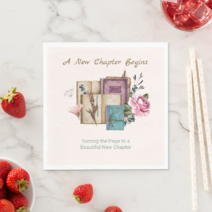 New Chapter Begins Floral New Beginnings Napkin