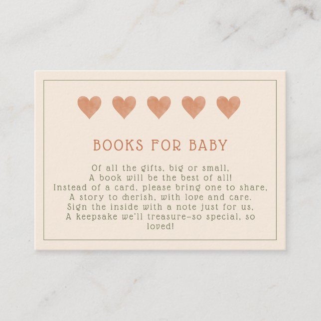 New Chapter Begins Storybook Baby Shower Enclosure Card (Front)