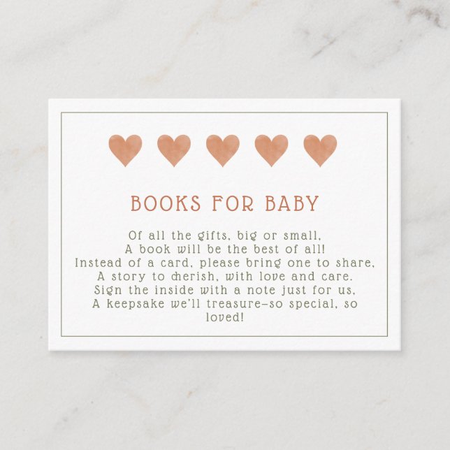 New Chapter Begins Storybook Baby Shower Enclosure Card (Front)