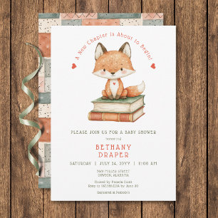 New Chapter Begins Storybook Baby Shower Invitation