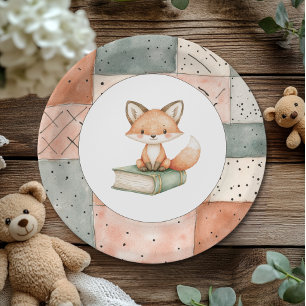 New Chapter Begins Storybook Baby Shower Paper Plate