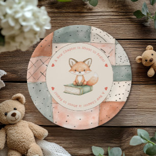 New Chapter Begins Storybook Baby Shower Paper Plate